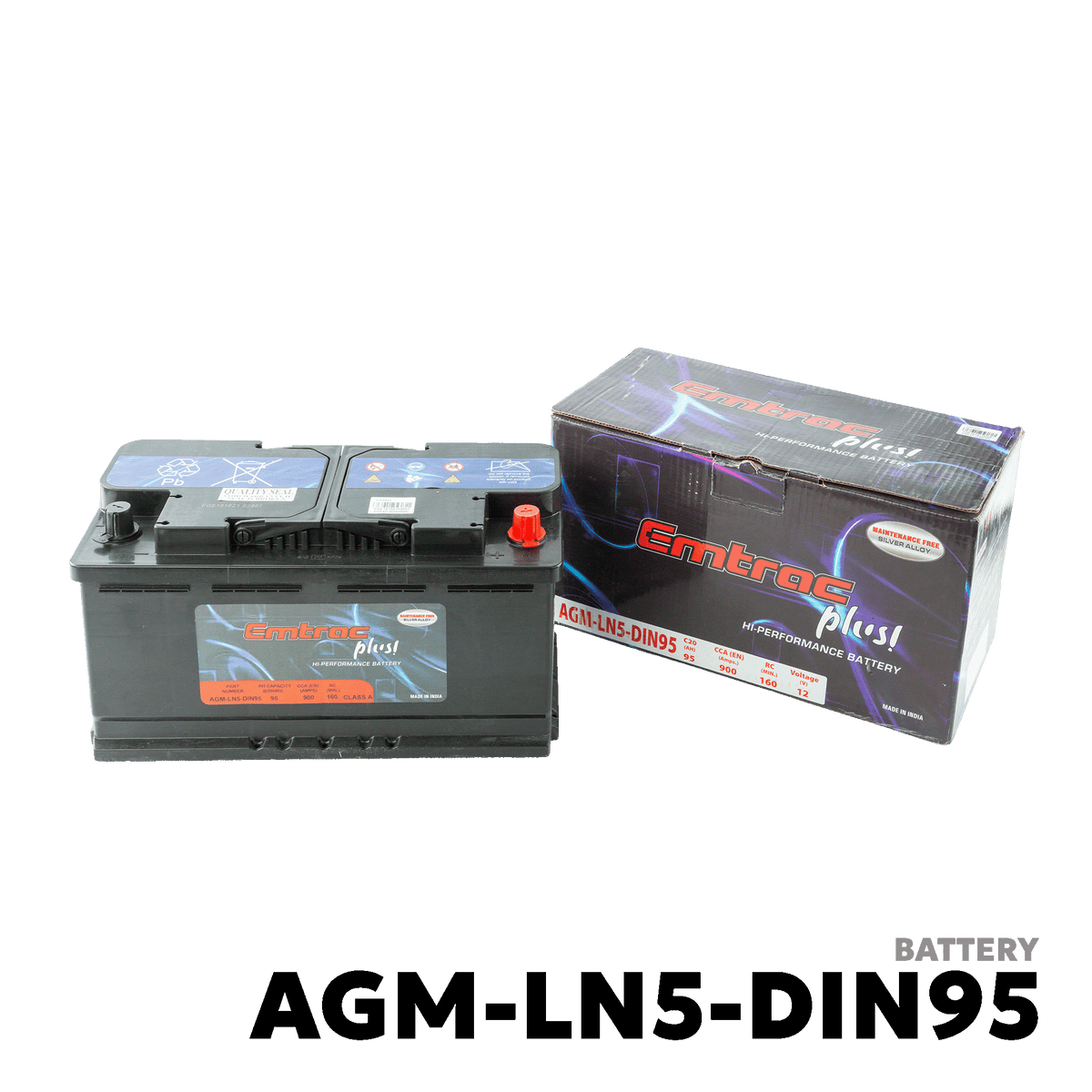2010 - 2026 BMW 5 / 7 SERIES / X5 / X6 BATTERY - EMTRAC PLUS - AGM-LN5-DIN95