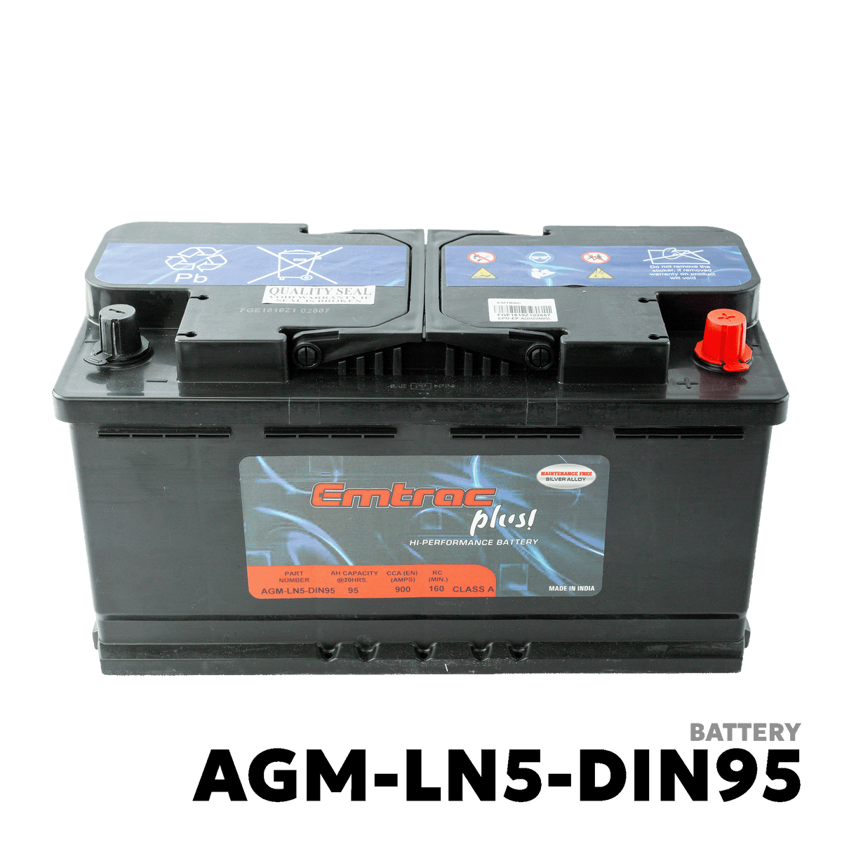 2010 - 2026 BMW 5 / 7 SERIES / X5 / X6 BATTERY - EMTRAC PLUS - AGM-LN5-DIN95