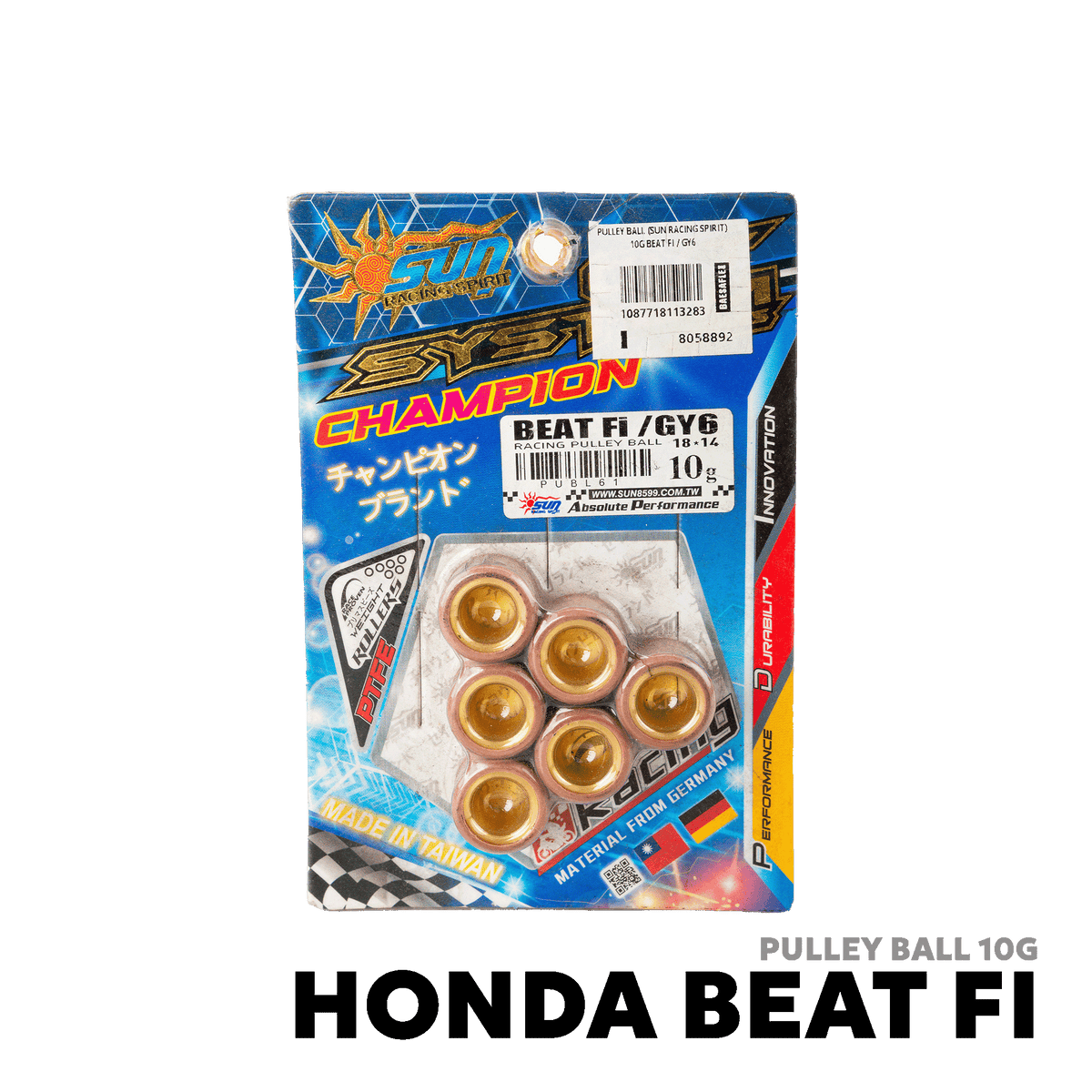 2015 - 2019 HONDA BEAT FI V1 / V2 PULLEY BALL 10G - SUN RACING SPIRIT - HONDA BEAT FI