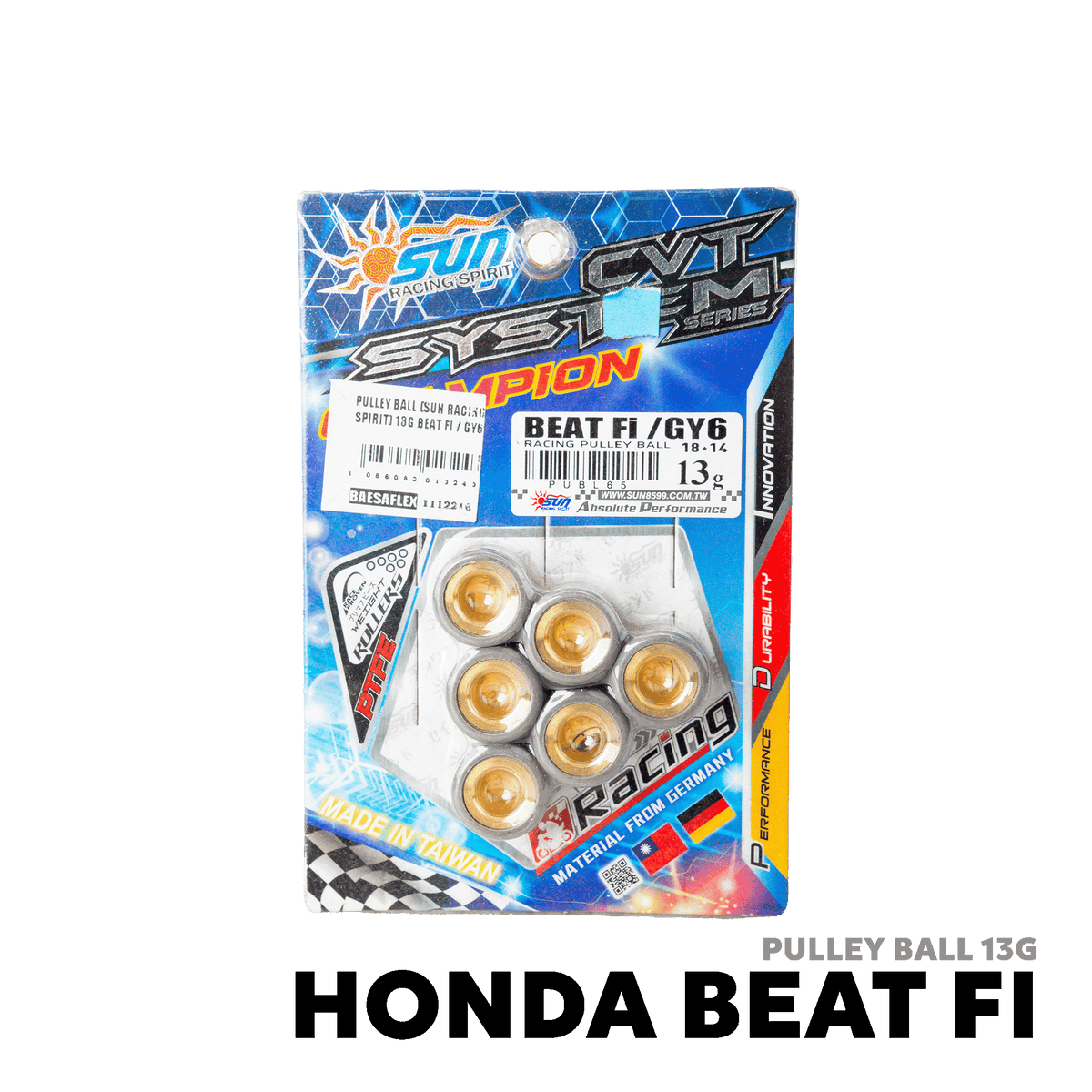 2015 - 2019 HONDA BEAT FI V1 / V2 PULLEY BALL 13G - SUN RACING SPIRIT - HONDA BEAT FI