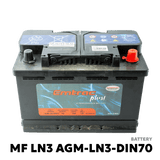 2022 - 2026 FORD EVEREST NEXT-GEN / SPORT 4X2 BATTERY - EMTRAC PLUS - AGM-LN3-DIN70