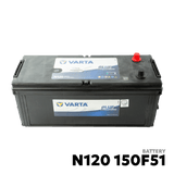 1998 - 2026 ISUZU ELF NPR / NQR / NKR BATTERY - VARTA - N120 150F51