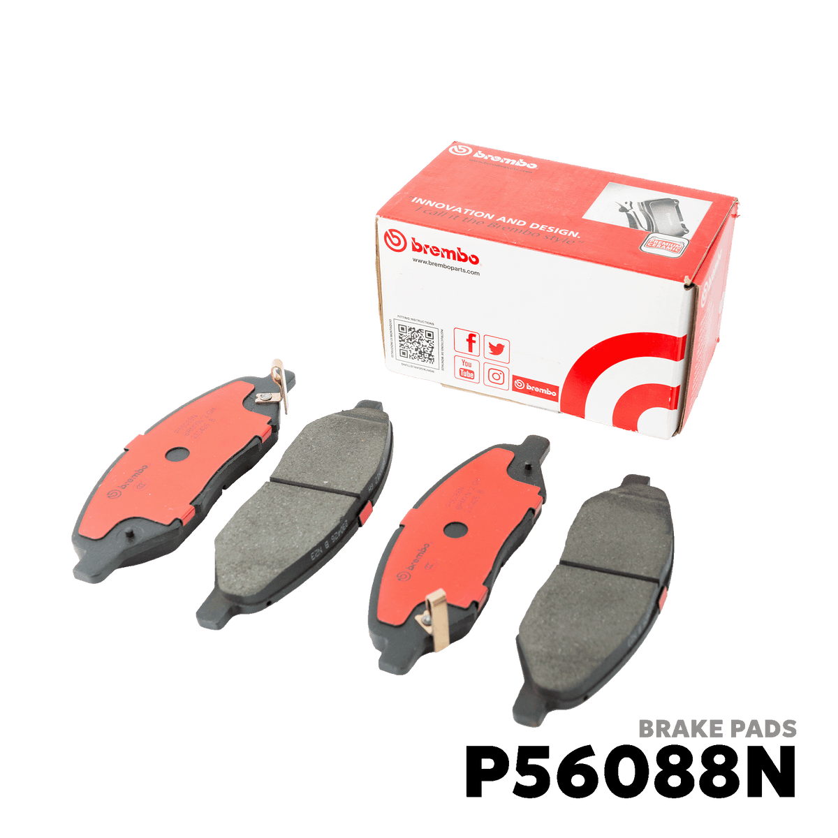 2006 - 2013 NISSAN TIDA HATCHBACK / SEDAN BRAKE PAD - BREMBO - P56088N