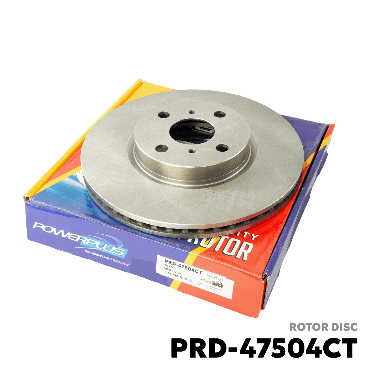 2008 - 2022 TOYOTA VIOS ROTOR DISC - POWER PLUS PRD-47504CT