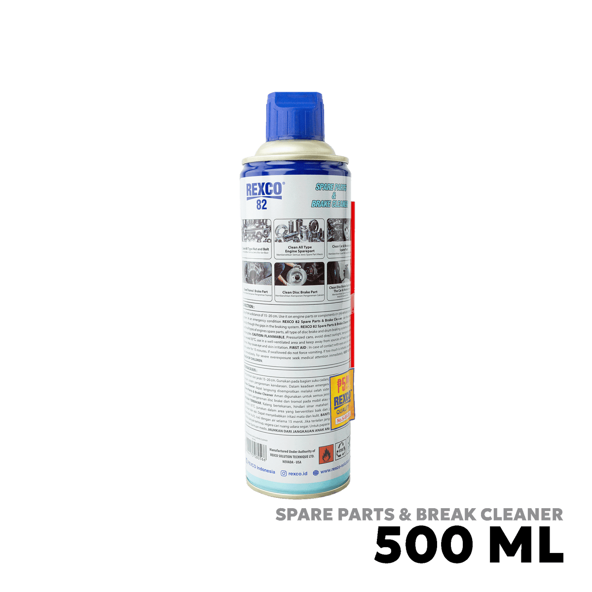 REXCO 82 500ML SPARE PARTS & BRAKE CLEANER