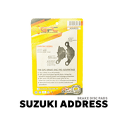 2015 - 2026 SUZUKI ADDRESS 115 BRAKE DISC PAD - GPC - ADDRESS