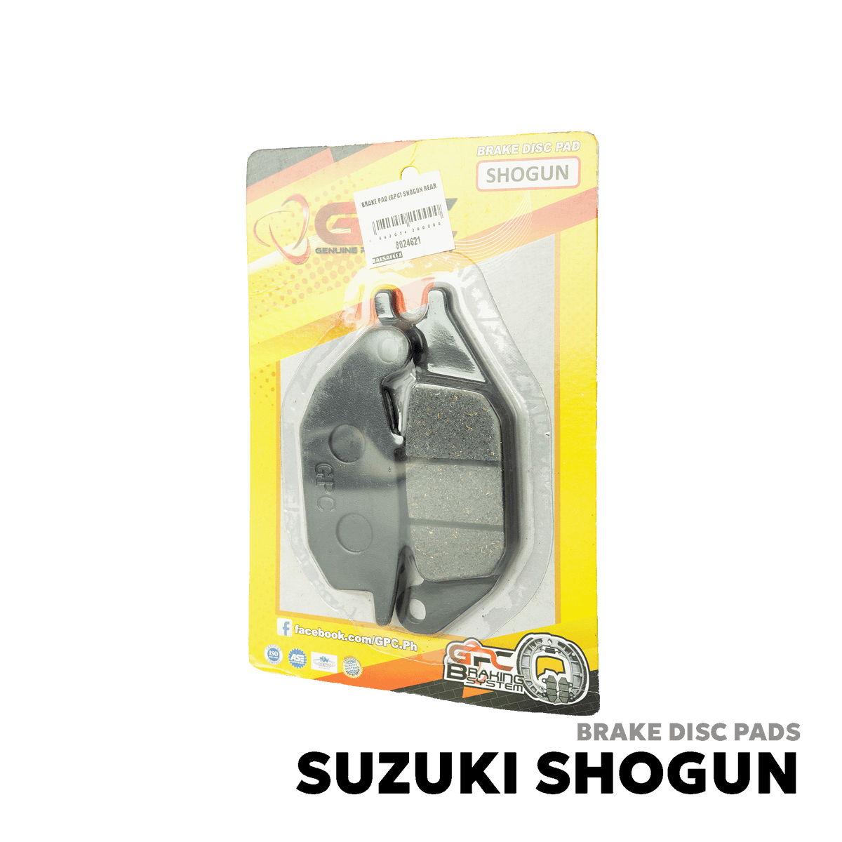 2005 - 2011 SUZUKI SHOGUN PRO 125 BRAKE DISC PAD - GPC - SHOGUN