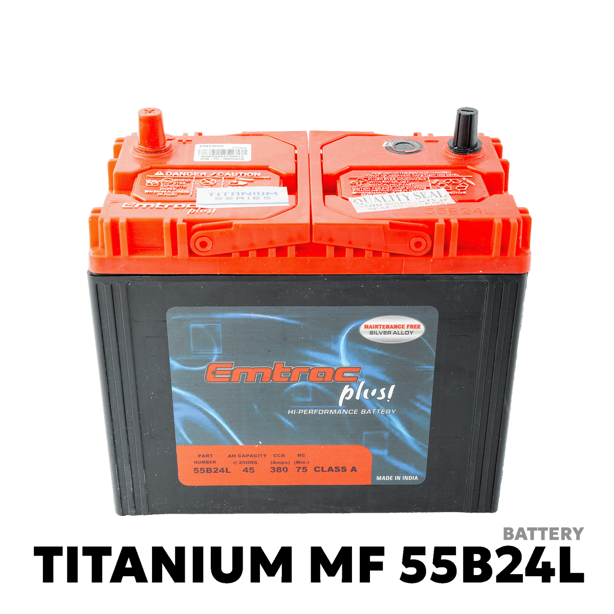 2003 - 2022 TOYOTA VIOS GEN 1 / 2 / 3 / 4 BATTERY - EMTRAC PLUS - TITANIUM MF 55B24L