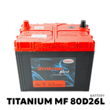 2005 - 2015 TOYOTA INNOVA GAS BATTERY - EMTRAC PLUS - TITANIUM MF 80D26L