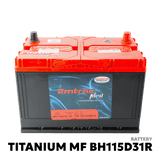 1995 - 2026 ISUZU ELF / NKR / NPR / NHR BATTERY - EMTRAC PLUS - TITANIUM MF BH115D31R