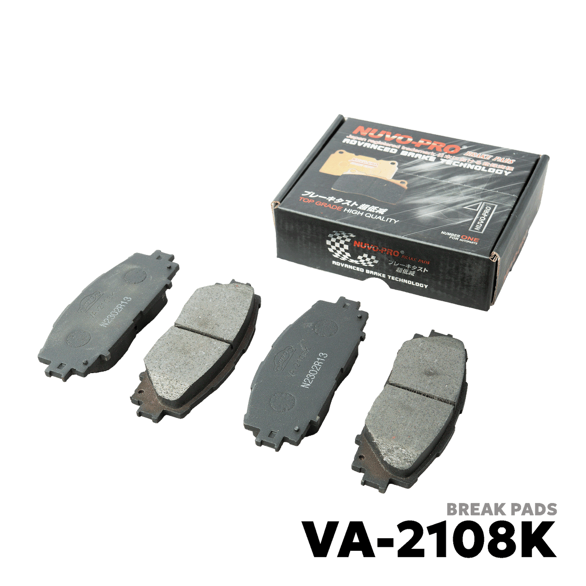 2006 - 2012 TOYOTA YARIS BRAKE PADS - NUVO-PRO - VA-2108K