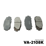 2006 - 2012 TOYOTA YARIS BRAKE PADS - NUVO-PRO - VA-2108K