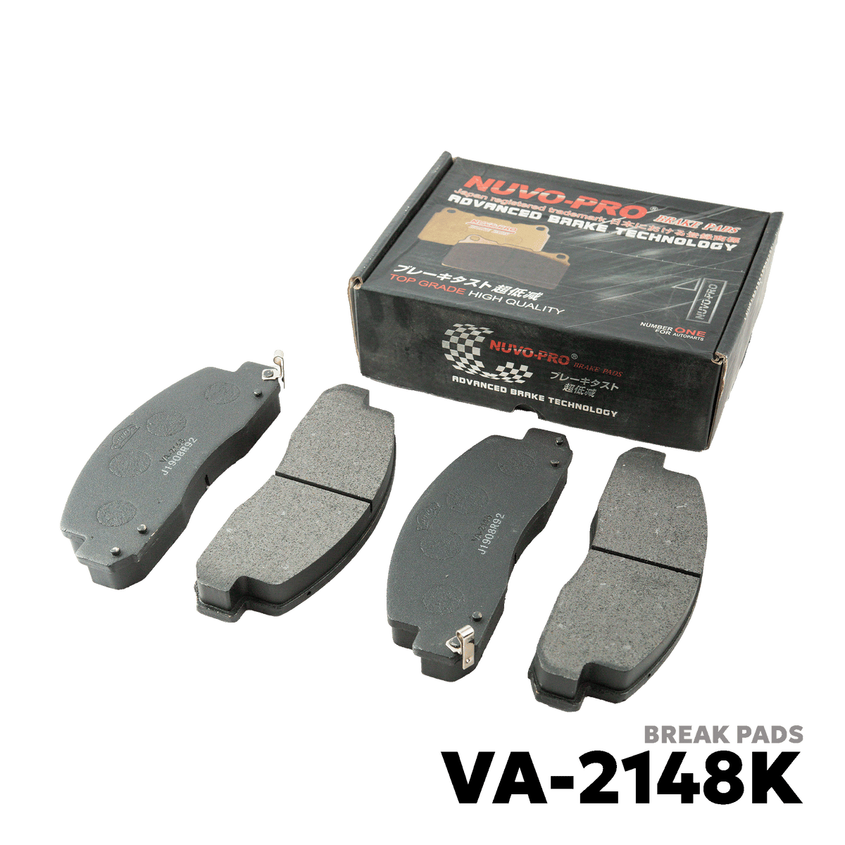 1993 - UP TOYOTA COASTER BRAKE PAD - NUVO-PRO - VA-2148K