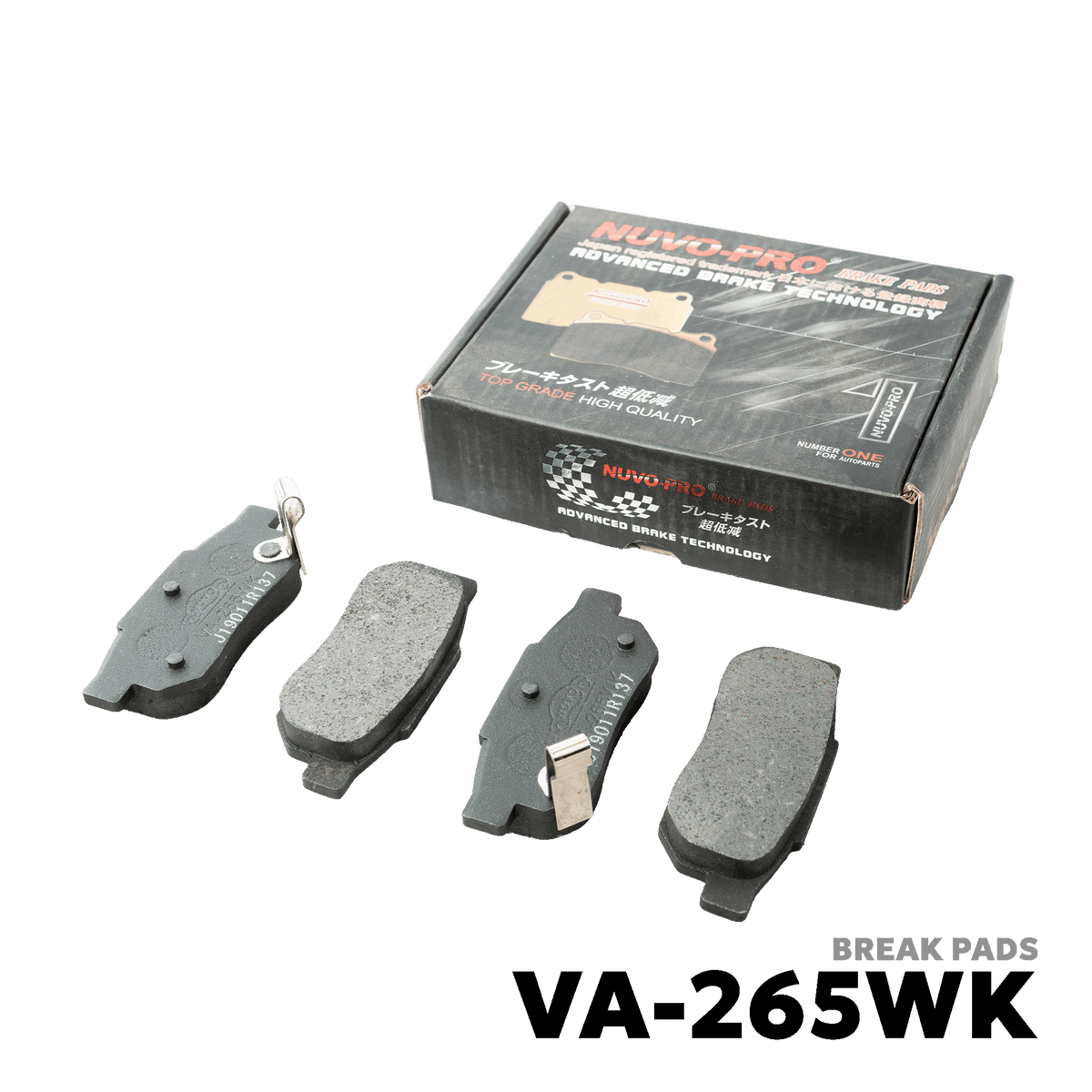 2001 - 2005 HONDA CIVIC GEN 7 BRAKE PAD - NUVO-PRO - VA-265WK
