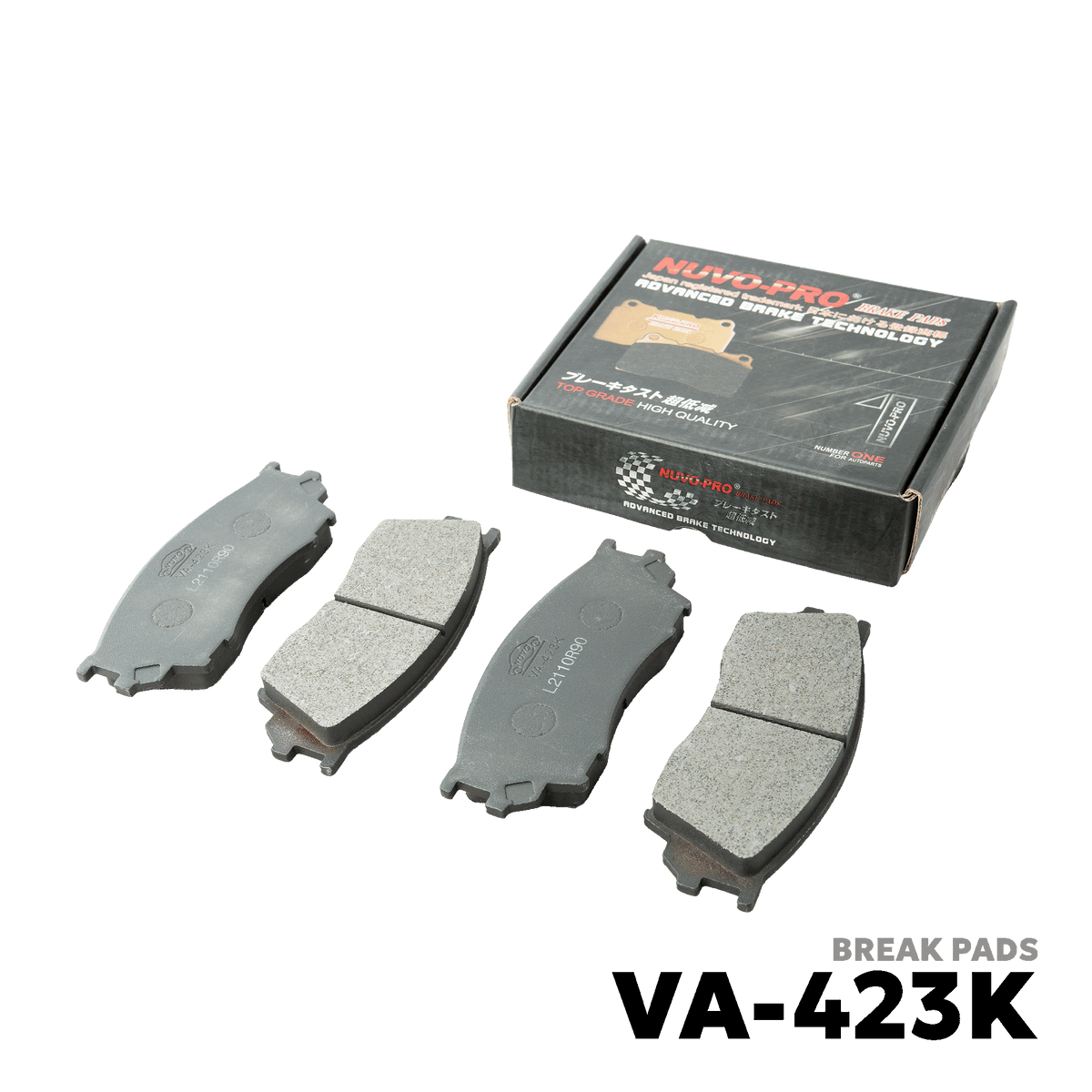 1996 - 1998 MAZDA BRAVO / B-SERIES B2500 BRAKE PAD - NUVO-PRO - VA-423K
