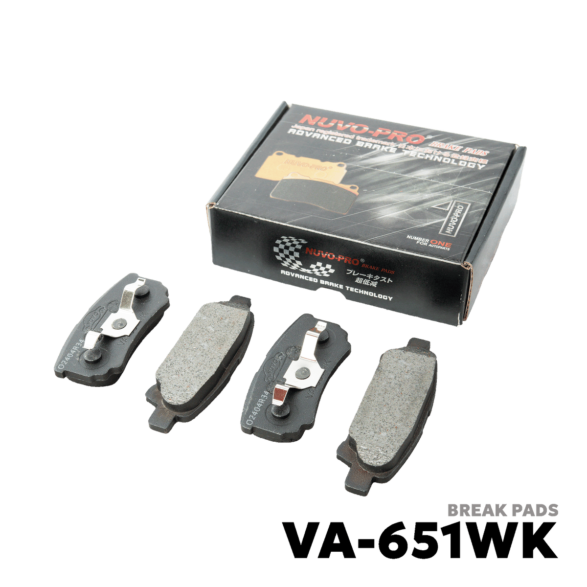 2003 - 2012 MITSUBISHI LANCER BRAKE PAD - NUVO-PRO - VA-651WK
