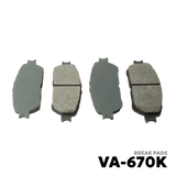 2001 - 2007 TOYOTA WINDOM BRAKE PAD - NUVO-PRO - VA-670K