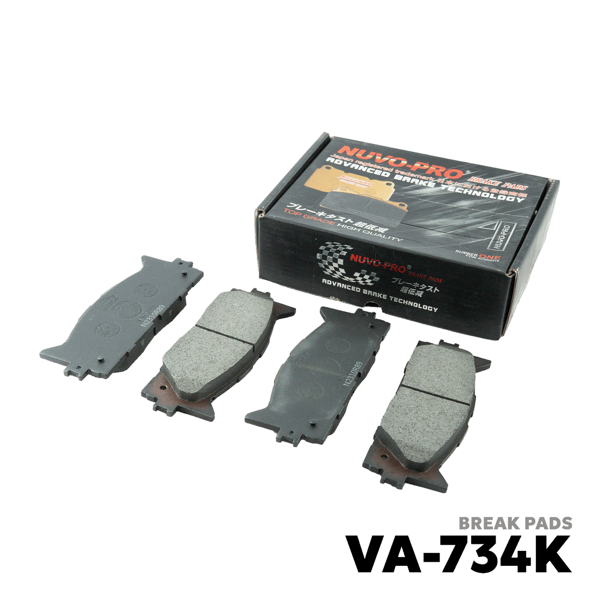 2006 - 2010 TOYOTA CAMRY BRAKE PAD - NUVO-PRO - VA-734K