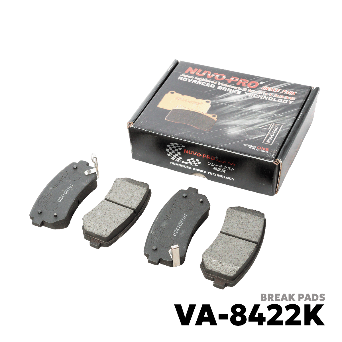 2011 - 2019 HYUNDAI ACCENT GEN 4 BRAKE PAD - NUVO-PRO - VA-8422K