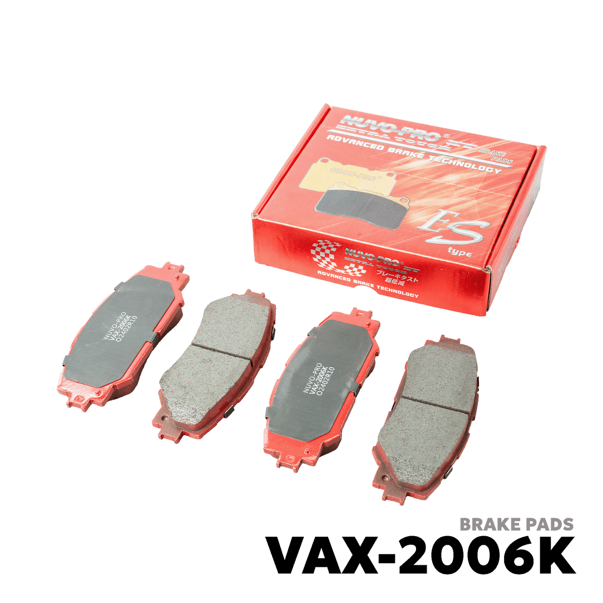 2007 - 2019 TOYOTA COROLLA ALTIS 1.6 / 1.8 BRAKE PAD - NUVO-PRO - VAX-2006K