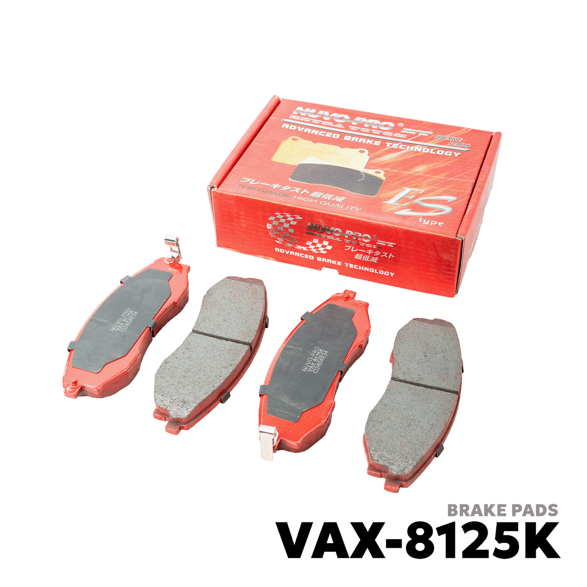 1990 - 2002 KIA PRIDE 1.1 / 1.3 BRAKE PAD - NUVO-PRO - VAX-8125K