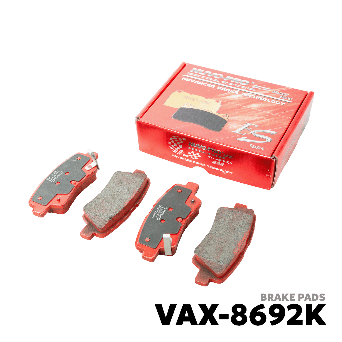 2011 - 2021 HYUNDAI ACCENT BRAKE PAD - NUVO-PRO - VAX-8692K