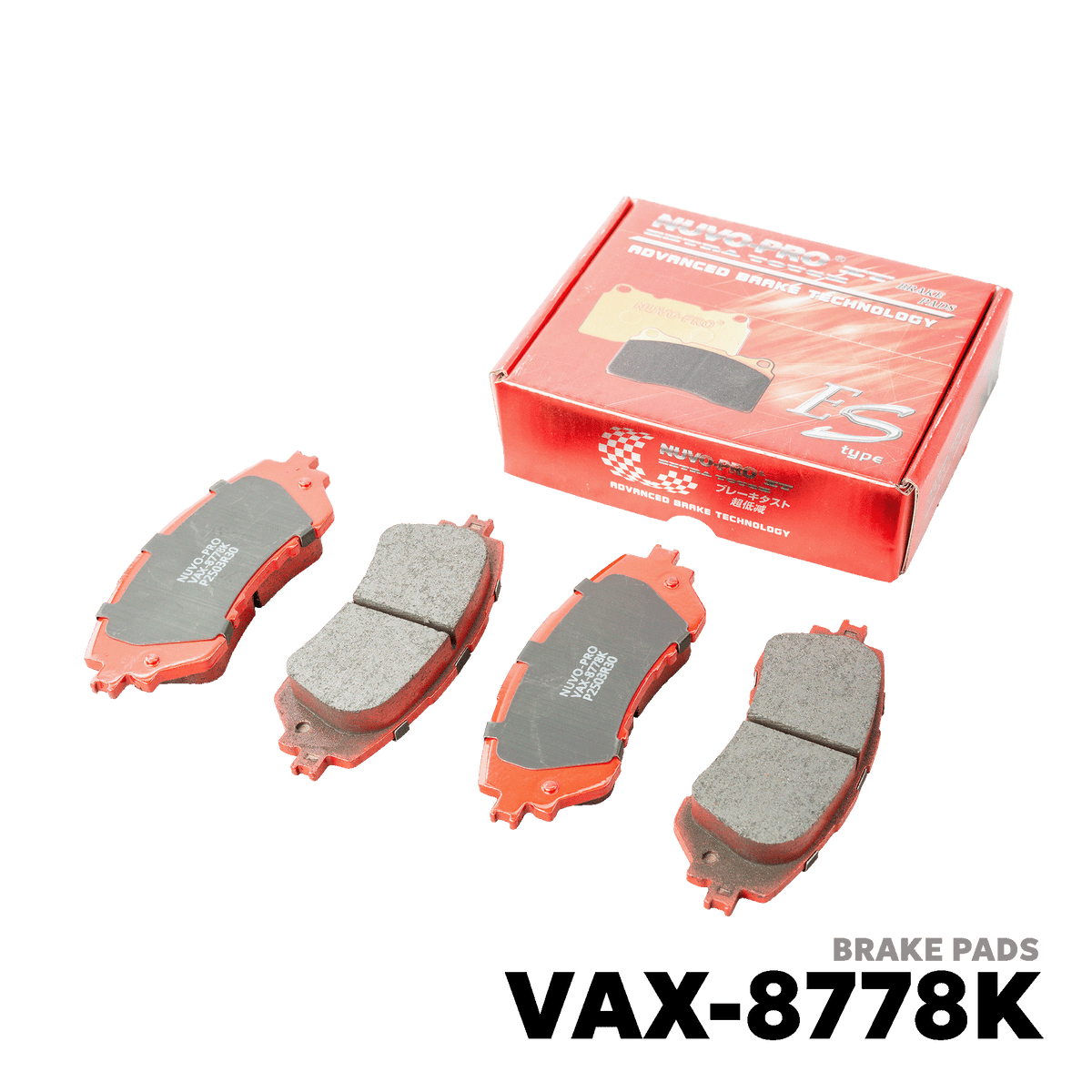 2013 - 2021 TOYOTA VIOS 1.3 BRAKE PAD - NUVO-PRO - VAX-8778K