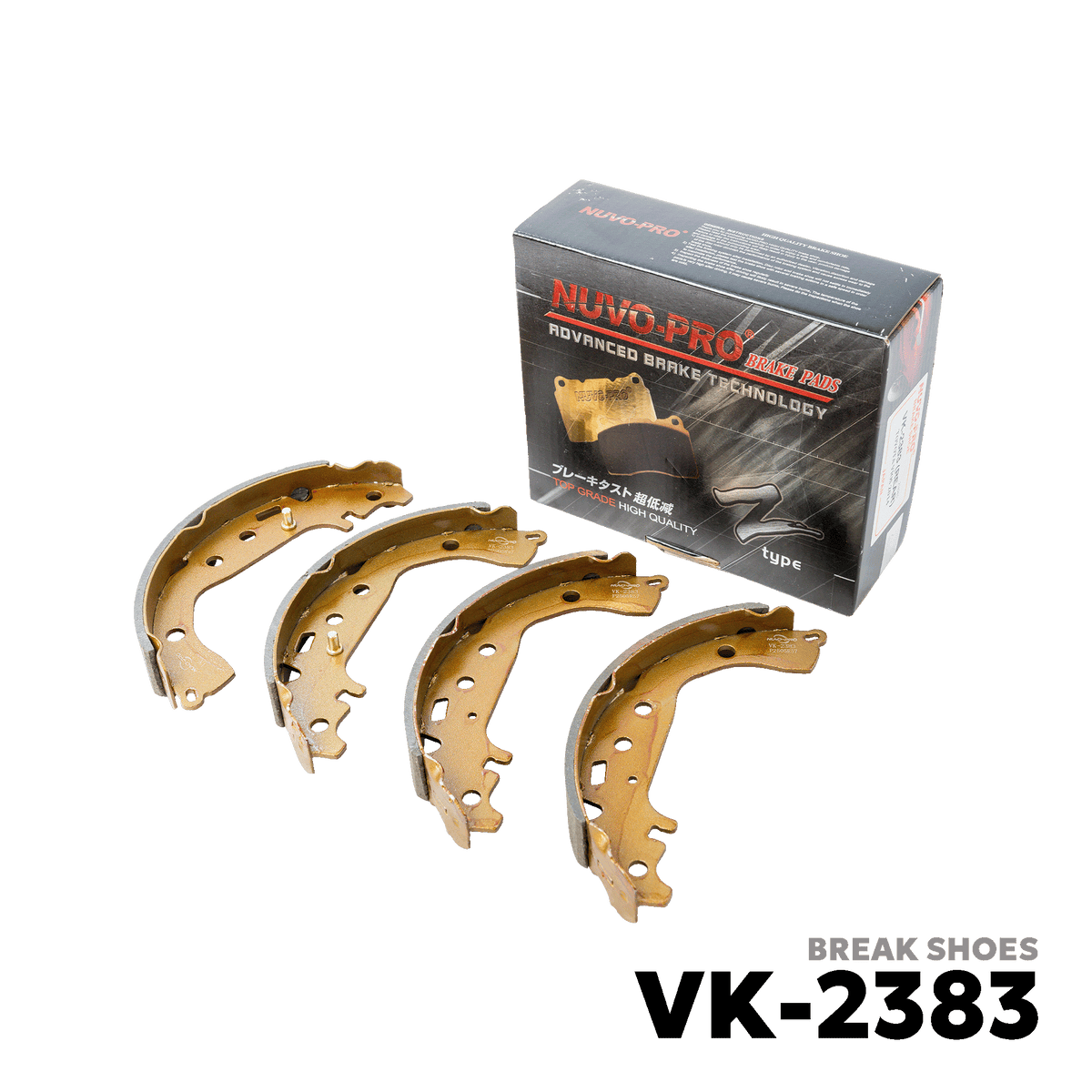 2008 - 2013 TOYOTA VIOS BATMAN / GEN 2 BRAKE SHOE - NUVO-PRO - VK-2383