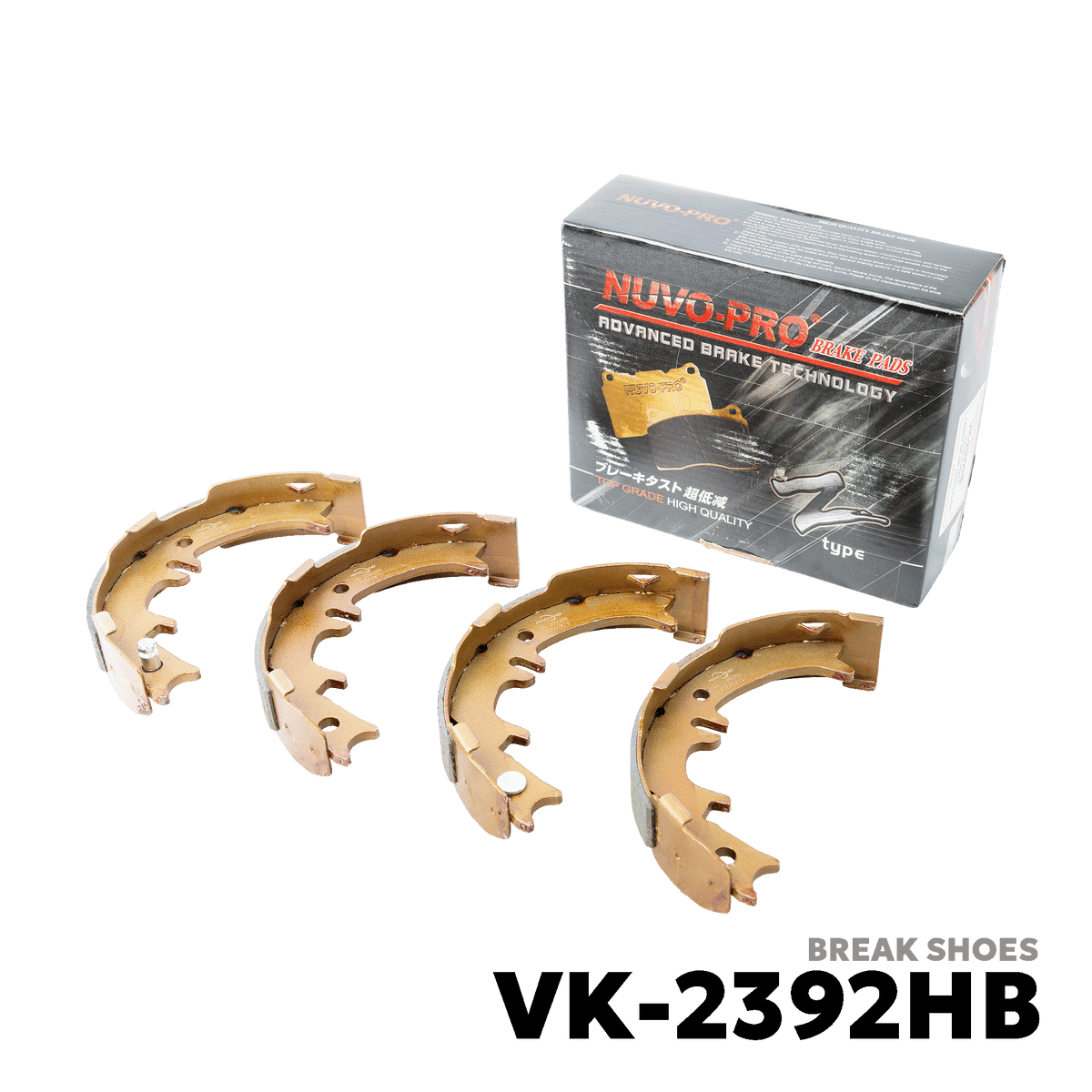1990 - 1998 TOYOTA RAV4 BRAKE SHOE - NUVO-PRO - VK-2392HB