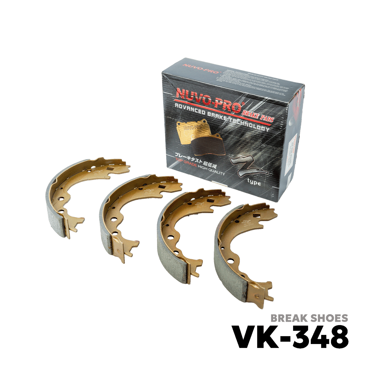 1984 - 2005 MAZDA E2000 POWER VAN BRAKE SHOE - NUVO-PRO - VK-348