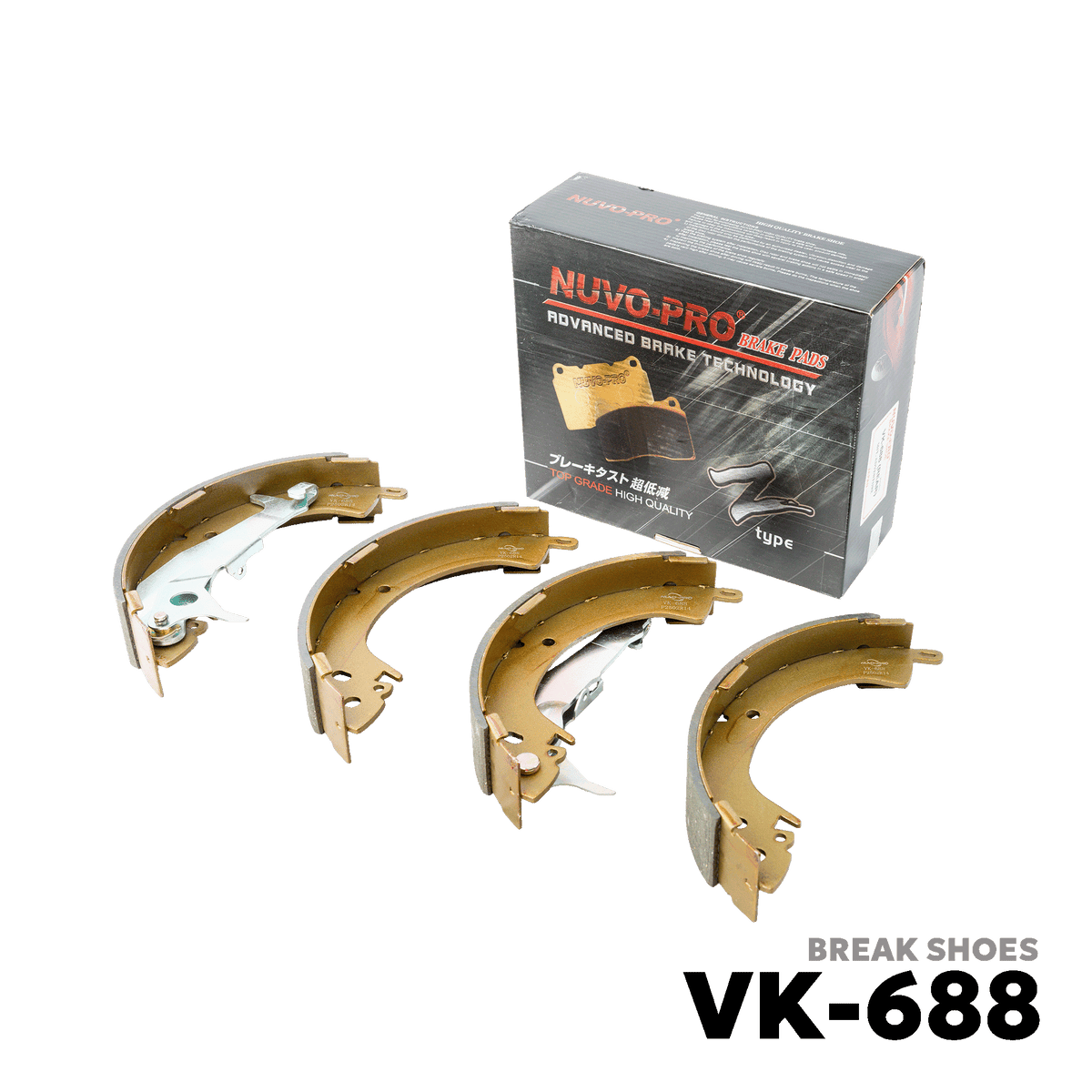 1986 - 2022 MITSUBISHI L300 / EURO 4 BRAKE SHOE - NUVO-PRO - VK-688