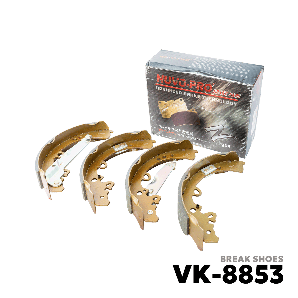 2005 - 2015 TOYOTA HILUX 4X4 BRAKE SHOE - NUVO-PRO - VK-8853