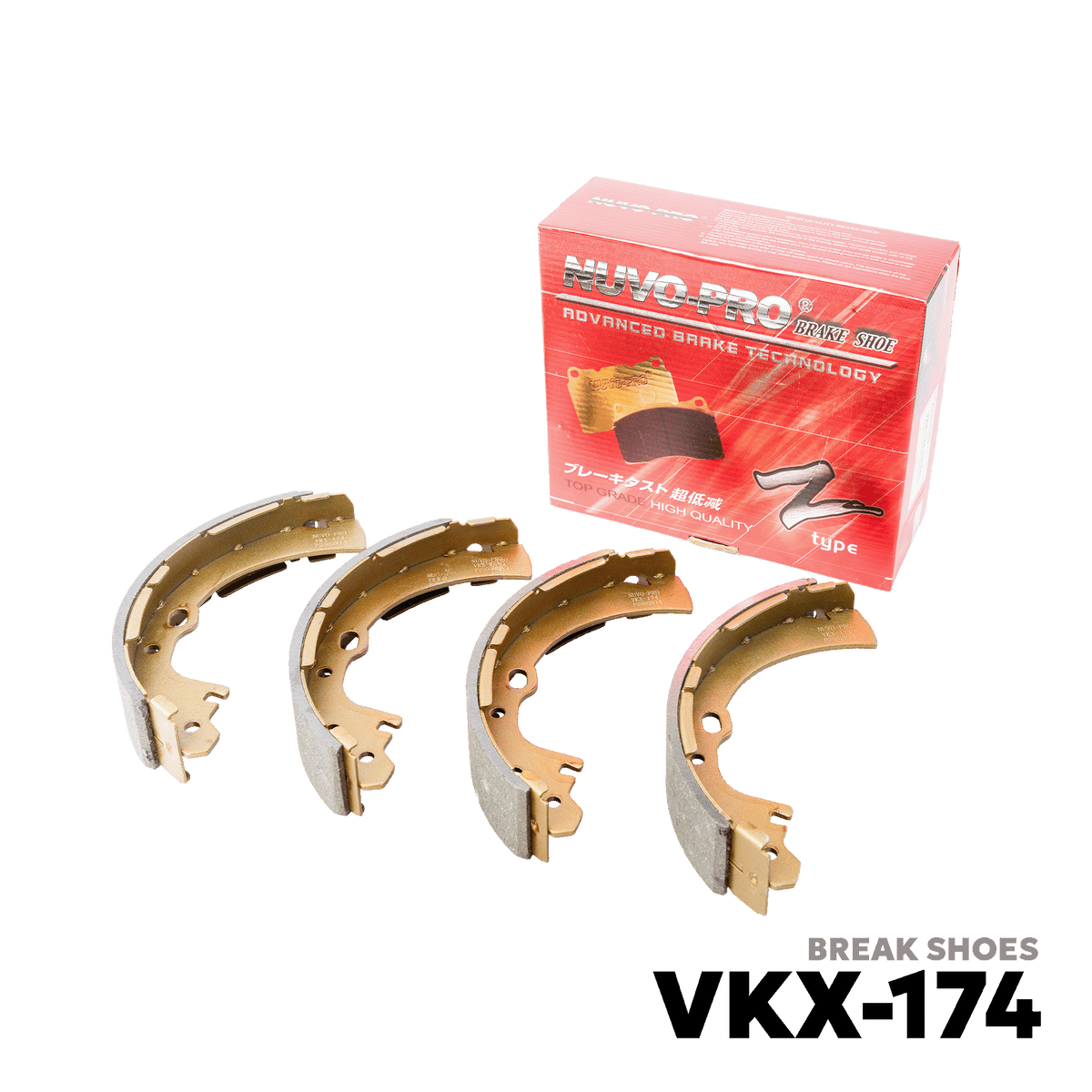 1986 - 1996 NISSAN TERRANO BRAKE SHOE - NUVO-PRO - VKX-174