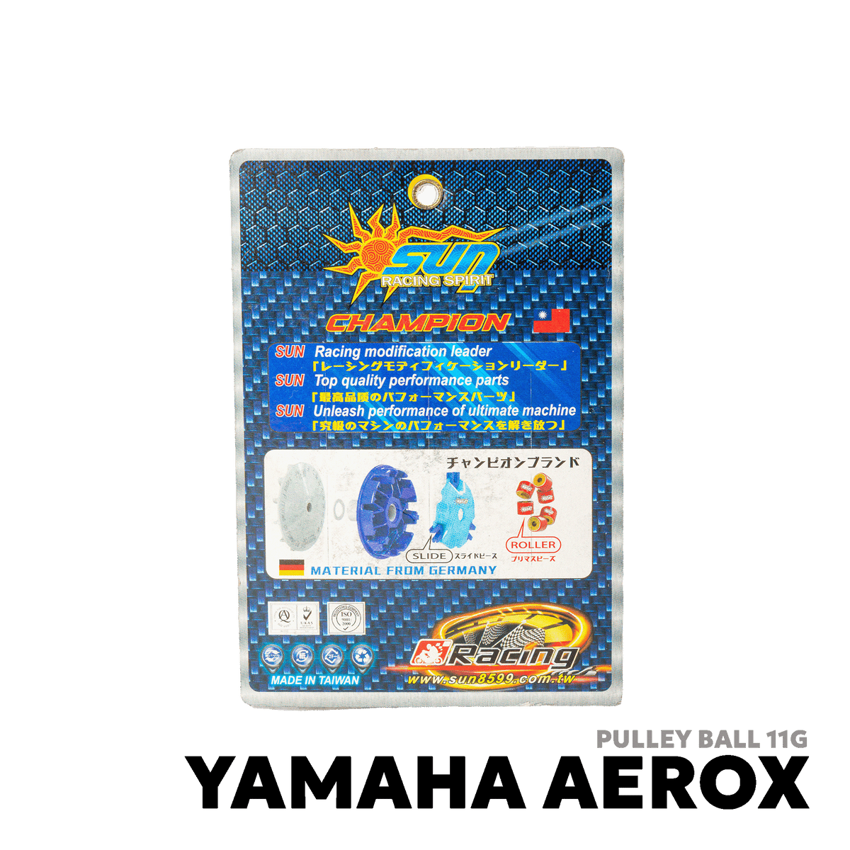 2017 - 2026 YAMAHA AEROX 155 V1 / V2 / Y-CONNECT PULLEY BALL 11G - SUN RACING SPIRIT - YAMAHA AEROX